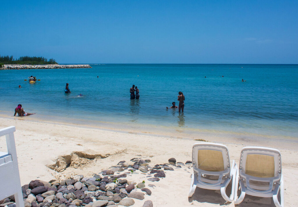 Couples at the beach in Jamaica